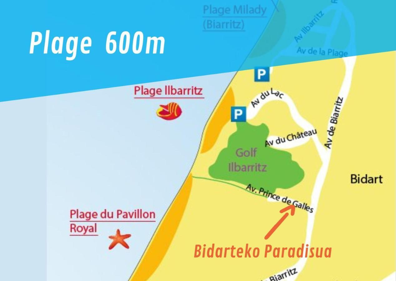 Bidarteko Paradisua Proche Plage, Golf, Parking المظهر الخارجي الصورة